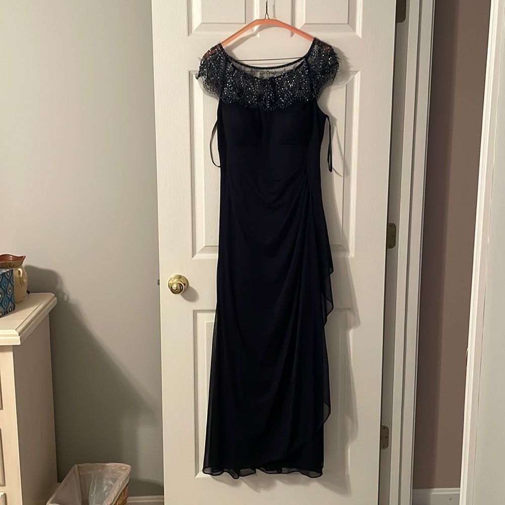 Xscape navy blue dress